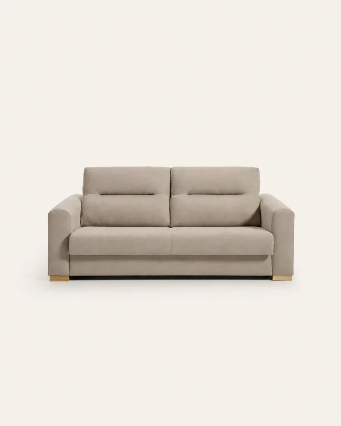 Sofá cama Brisa frontal Sofá cama Brisa de dos plazas en tejido beige
