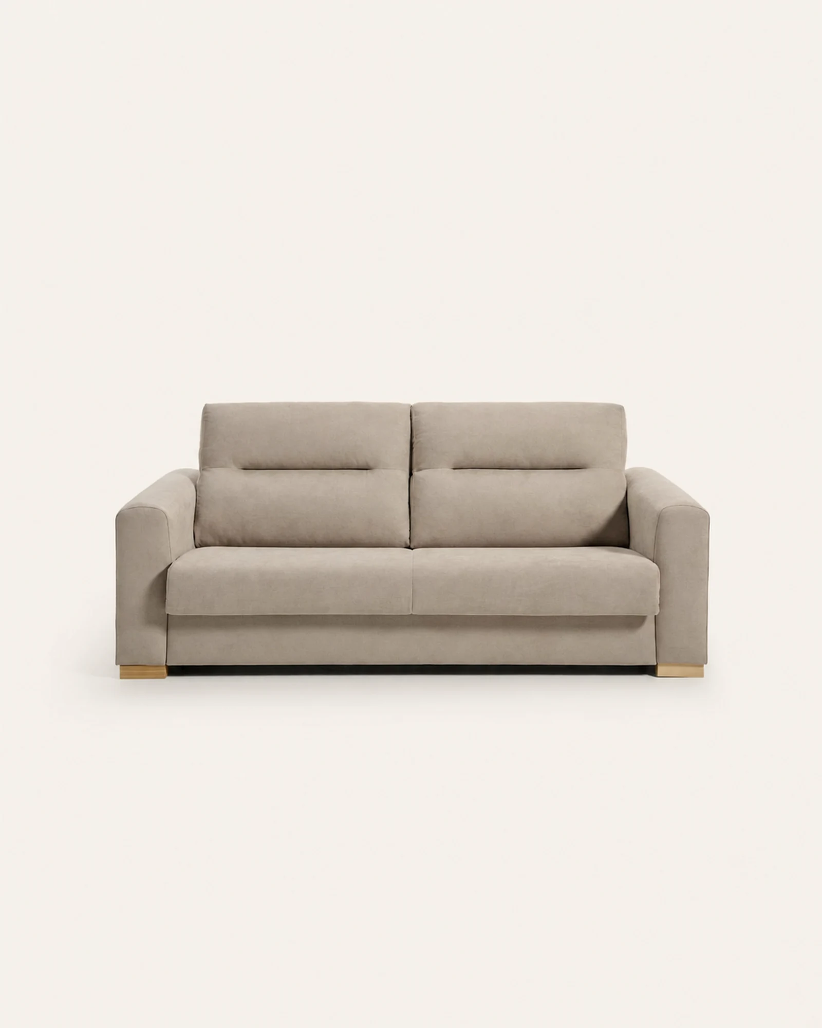 Sofá cama Brisa de dos plazas en tejido beige