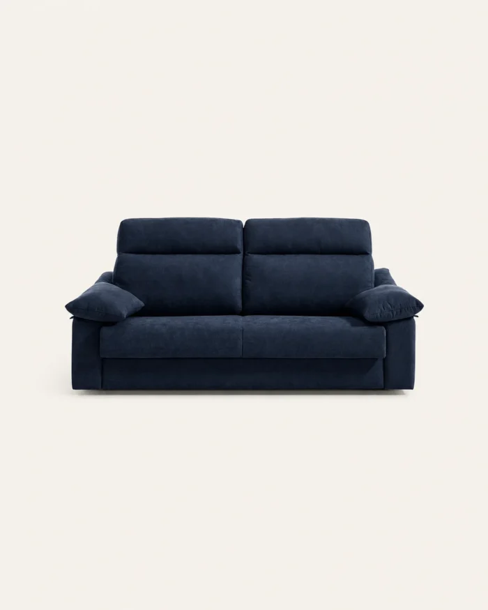 Sofá cama Nara de dos plazas en tejido azul navy oscuro