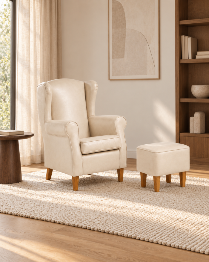 Sillón Arce en un salón contemporáneo