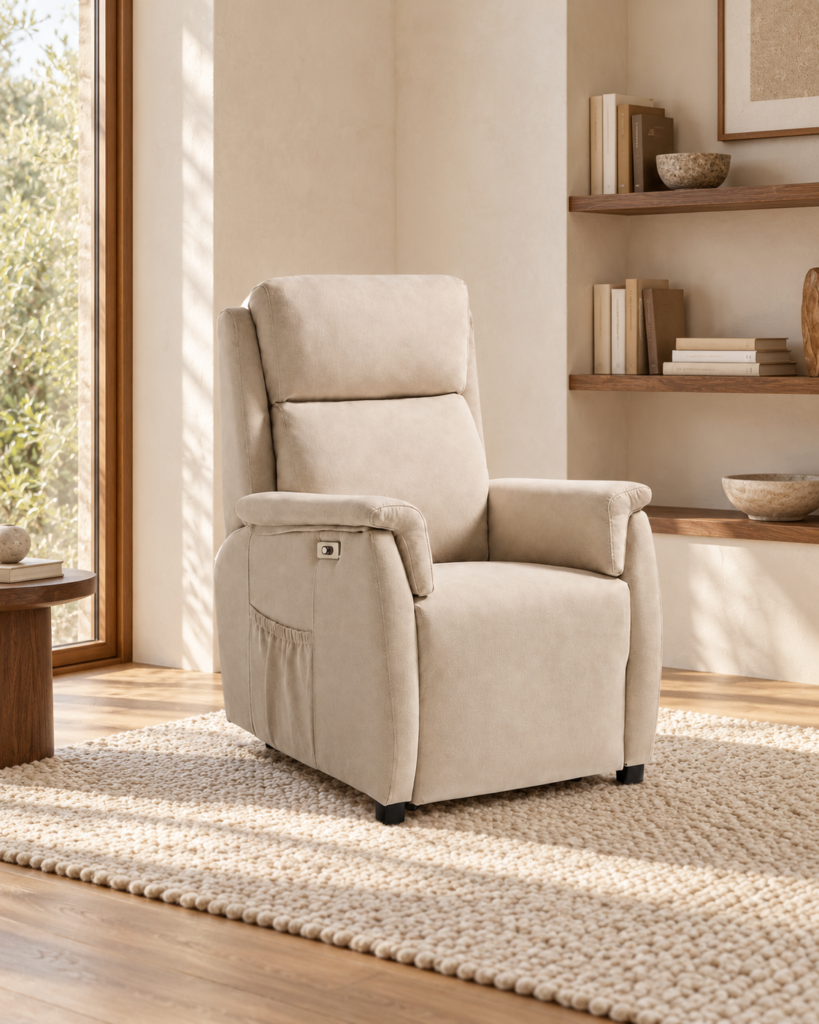 Sillón Atlas en un salón contemporáneo