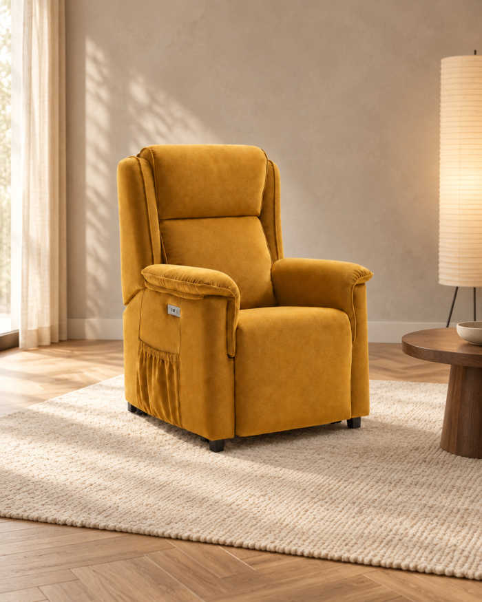Sillón Cloe en un salón contemporáneo