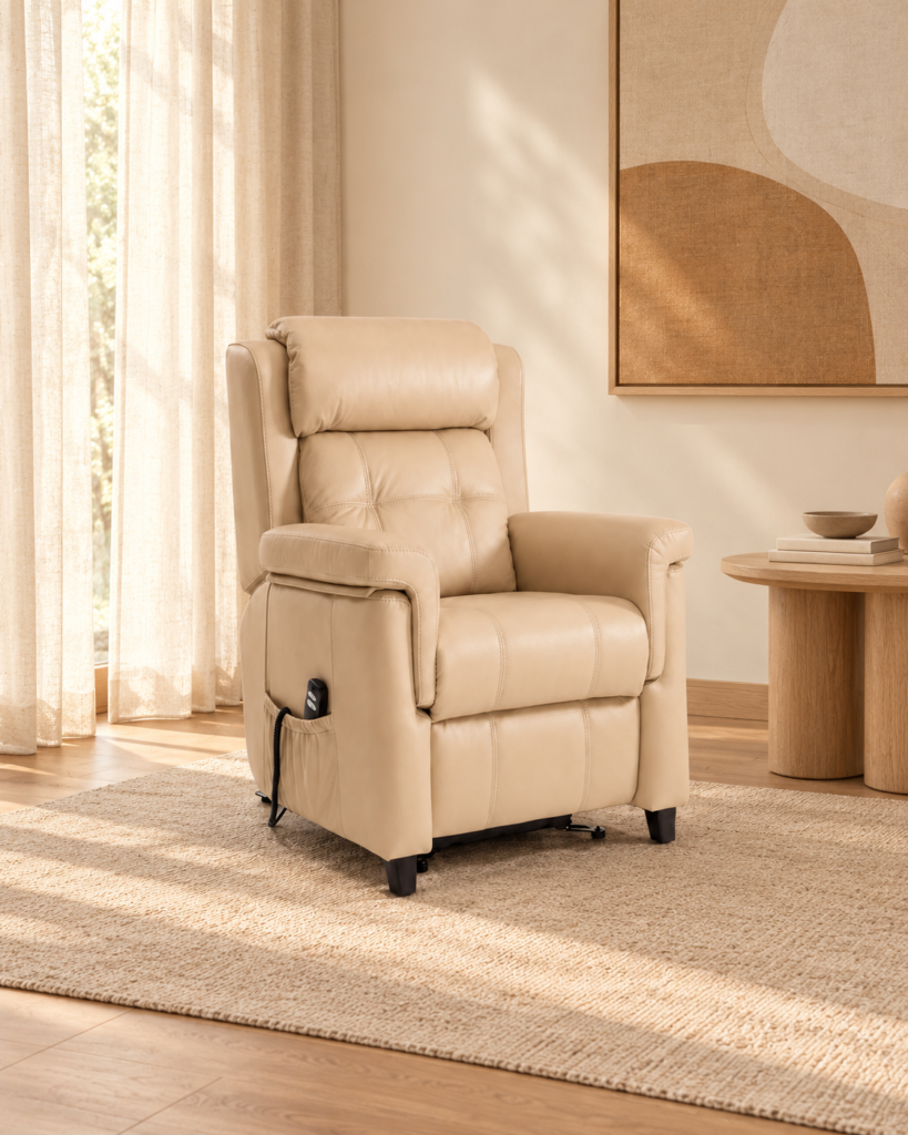 Sillón Elia en un salón contemporáneo