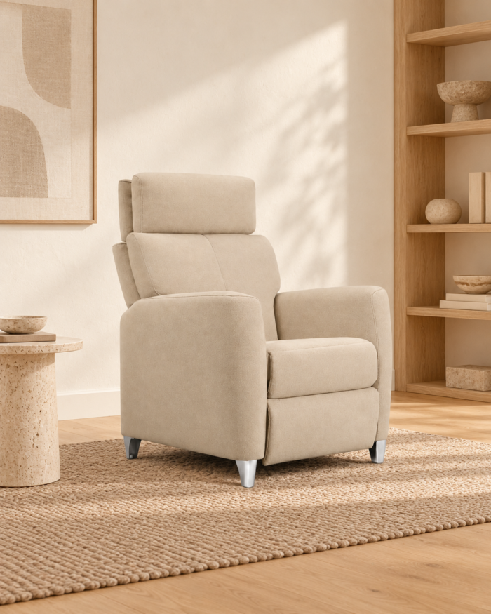 Sillón Lino en un salón contemporáneo